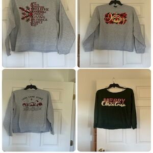 Lot of 4 Small Christmas Sweatshirt Worn Once